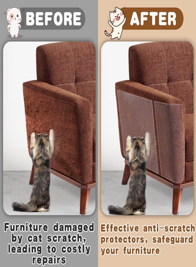 Acostop Cat Scratch Furniture Protector - Specially Designed for Fabric Furniture, Easy to Remove Anti-Scratch Couch Protector from Cat, No Pins, 8 Pack - Image 3